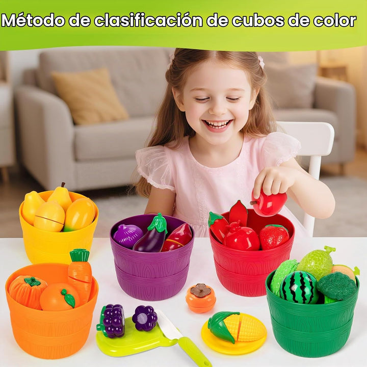 CYYSFIVQZ Juego de comida para niños con cubos de clasificación de...