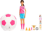 Barbie Muñeca y accesorios para jugador de fútbol Team Roll and Reveal