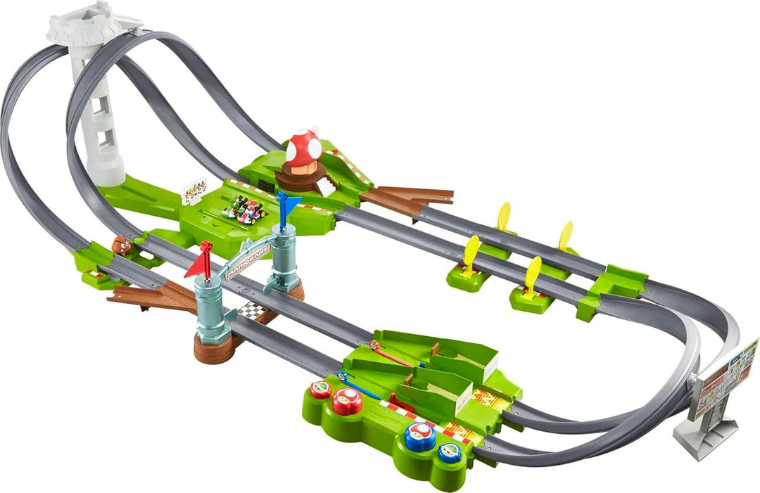 Hot Wheels Mario Kart Circuit Juego de pistas y 2 vehículos de jugu...