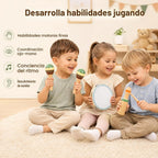 Instrumentos musicales de madera, juego de percusión Montessori de 12