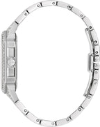 Bulova Reloj de acero inoxidable de plata Octava para hombre; esfera de forma octágona, estilo de 3 manecillas: 96A285