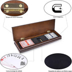 AMEROUS Juego de Cribbage de Mesa de Madera con Bloqueo Magnético - Clavijas de Metal - 2 Cartas de Juego - Tablero Continuo de 3 Vías - Área de Almacenamiento Más Grande, Juegos de Cribbage