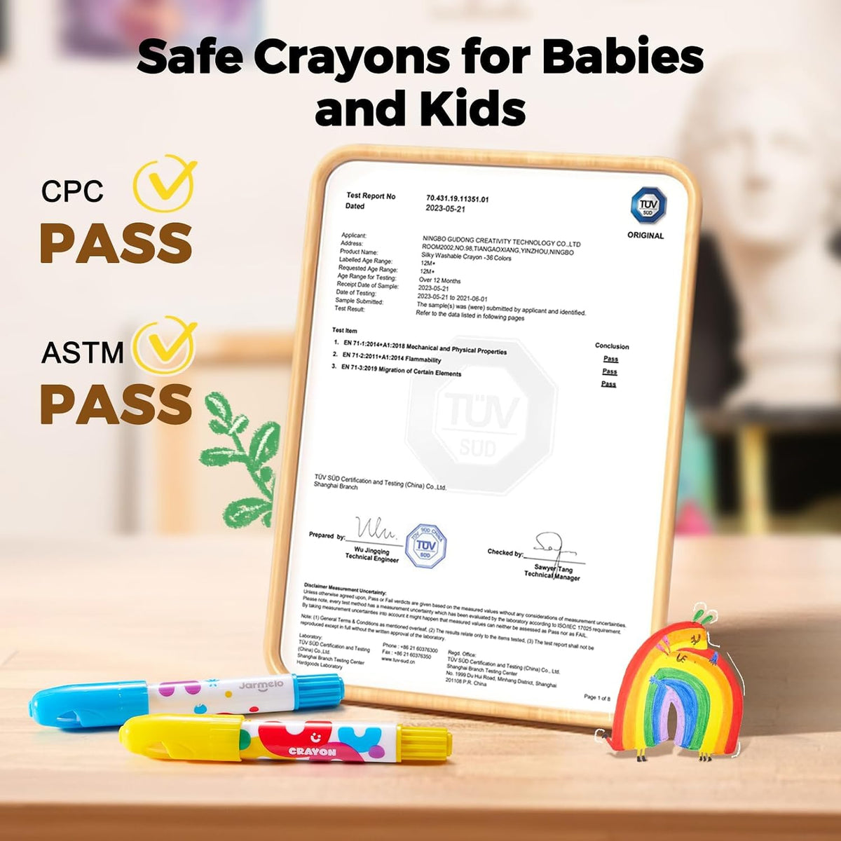 Jar Melo Crayones jumbo para niños pequeños, 12 colores TwistJoy, lápices no tóxicos lavables fáciles de sostener de gran tamaño, regalo para niños y niñas de regreso a la escuela