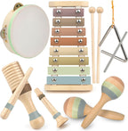 Stoie's Instrumentos musicales de madera para niños pequeños co...