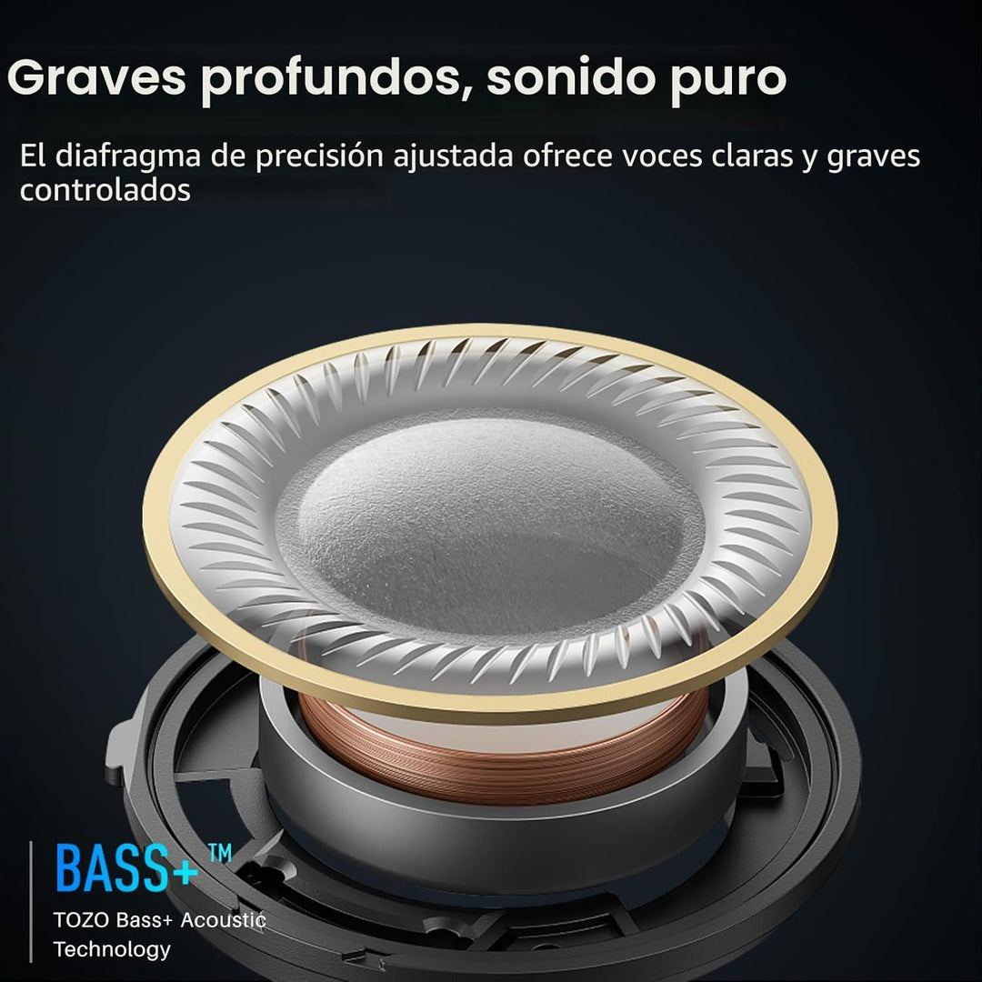 TOZO Auriculares inalámbricos A1 Bluetooth 5.3 de peso ligero en el...