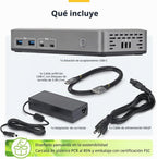 StarTech Dock USB-C Dual 4K 60Hz DisplayPort sin controladores, 100W, GbE, BYOD
