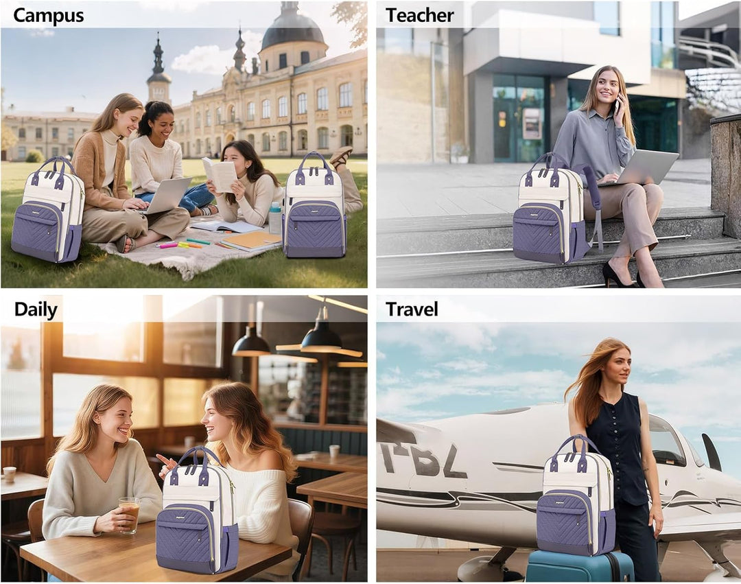Mochila para laptop para mujer, bolsa de trabajo, mochila de viaje...