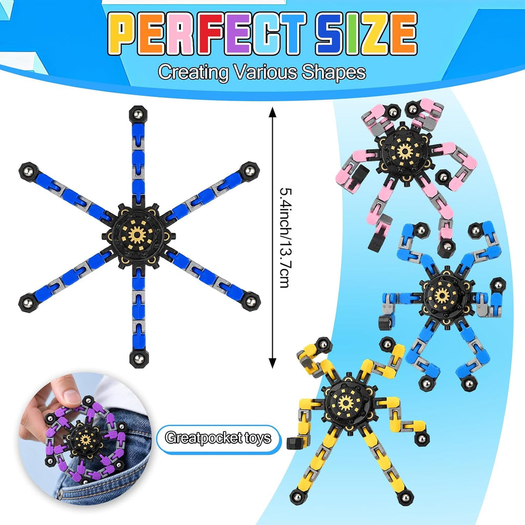 30 piezas transformables Fidget Spinners para niños, diez colores