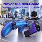 Cargador inalámbrico para controlador PS5 con pantalla digital LED, Chroma