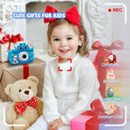 Cámara para niños, 2 unidades, cámara digital para niñas pequeñas, cámara de juguete para niños de 3, 4, 5, 7 años o más, regalos de Navidad y cumpleaños para niños, cámara digital de 40 MP de doble lente 1080P, video HD, cámara selfie de 32 GB tarjeta SD