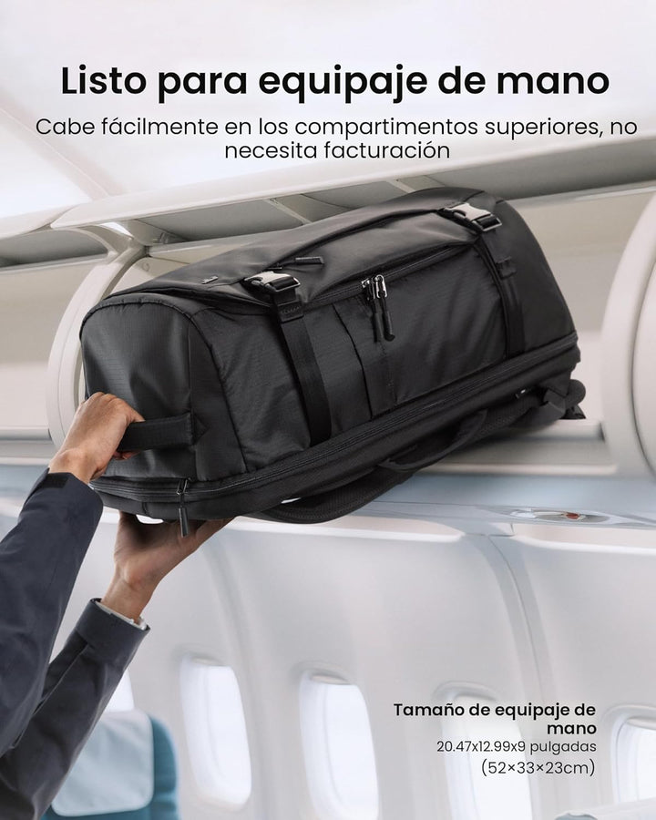 Mochila de viaje tomtoc, equipaje de mano aprobado para vuelos y co...
