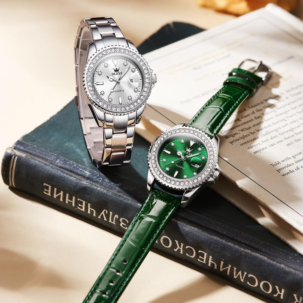 OLEVS Relojes para Mujeres Lujo Diamante con Fecha Analógico Cuartz para Mujer