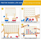 Juego gigante 4 en una fila, juego de madera de 2.8 pies para