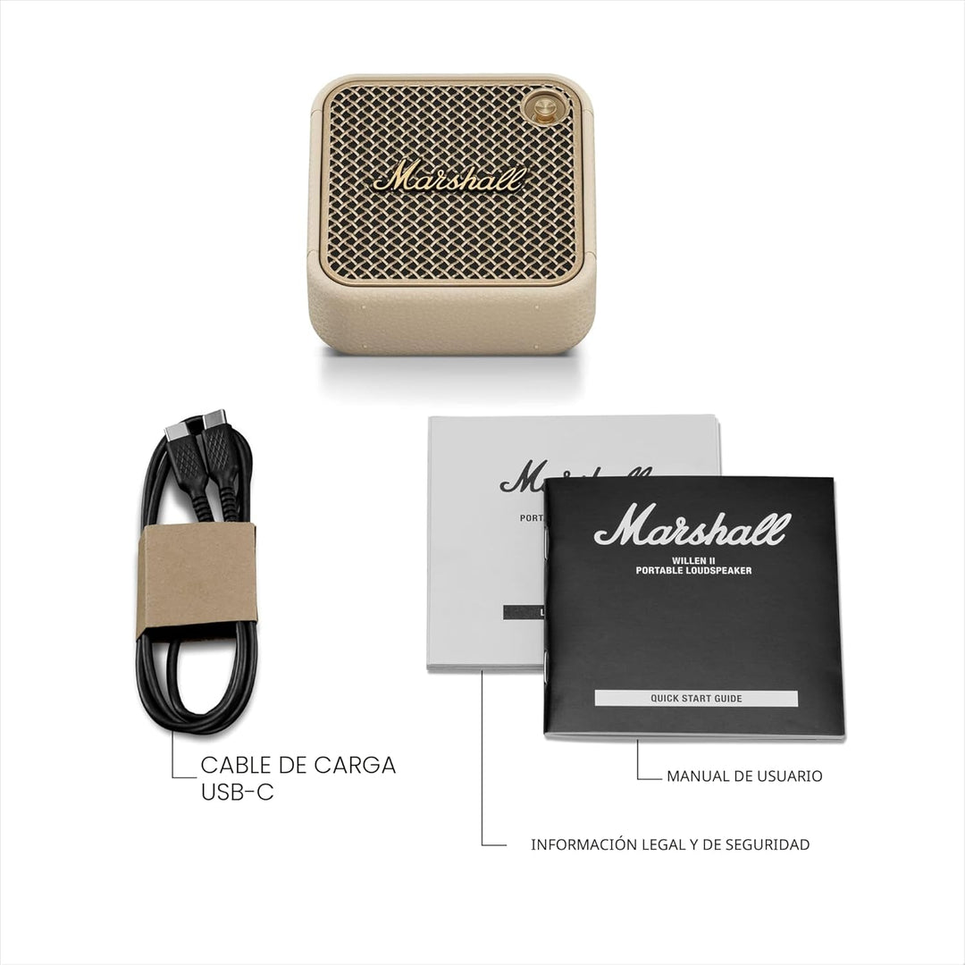 Marshall Willen II - Altavoz portátil con Bluetooth, color crema