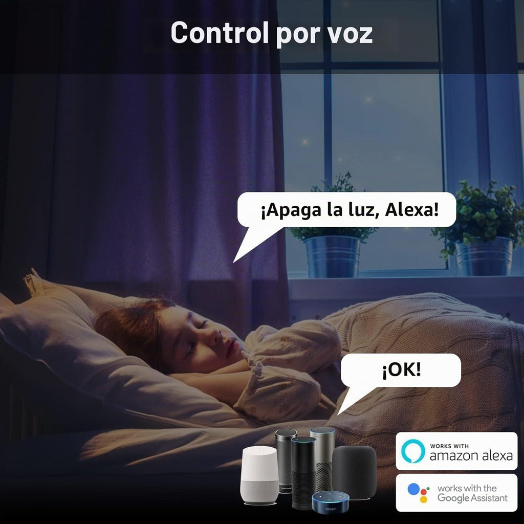 XENON ZigBee - Regletas de corriente, voz/aplicación/temporizador, 4 tomas de corriente controladas individualmente, compatibles con Alexa Google Home, Need ZigBee Gateway Hub