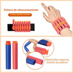 Juego de 4 Blasters para Niños de 5+ Años | 80 Dardos de Espuma y 4 Muñequeras | Regalo de Juguete de Batalla en Equipo - Navidad Cumpleaños Fiesta de Pascua