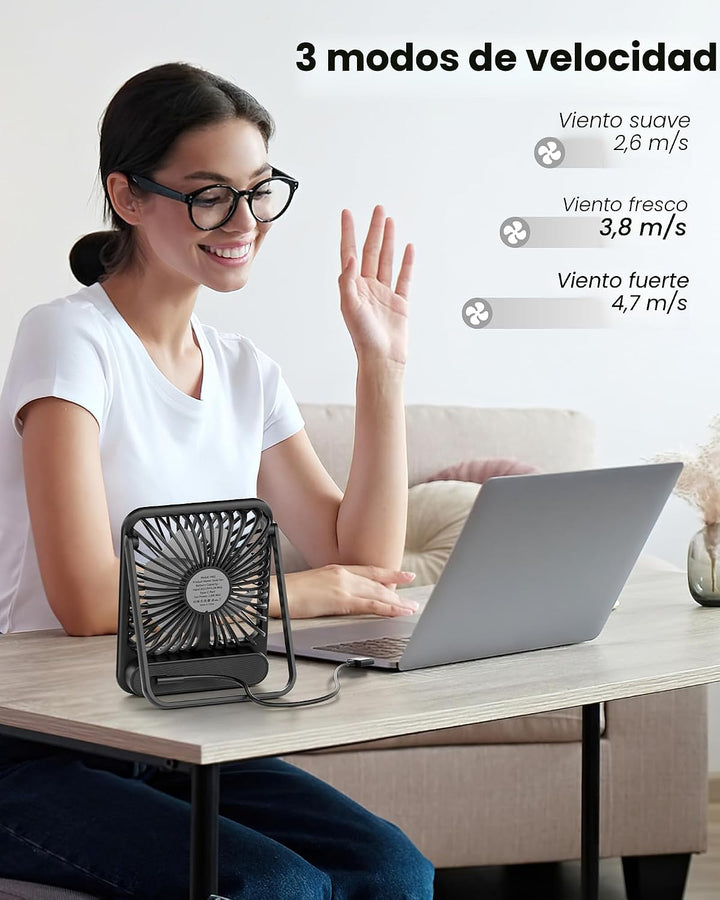 Koonie - Ventilador de escritorio USB, ventilador pequeño ultra sil...