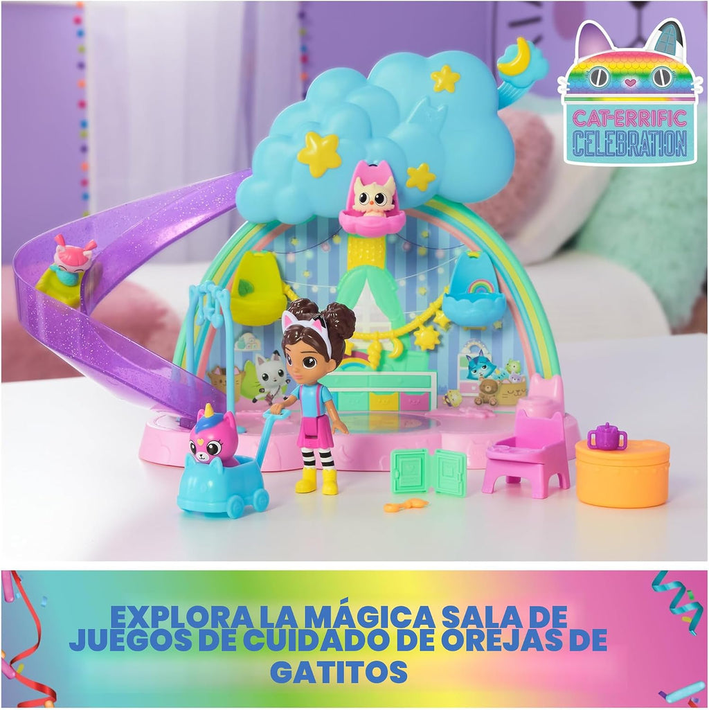 Gabby's Dollhouse Kitty Care Ear Purrfect Playroom Juego Set