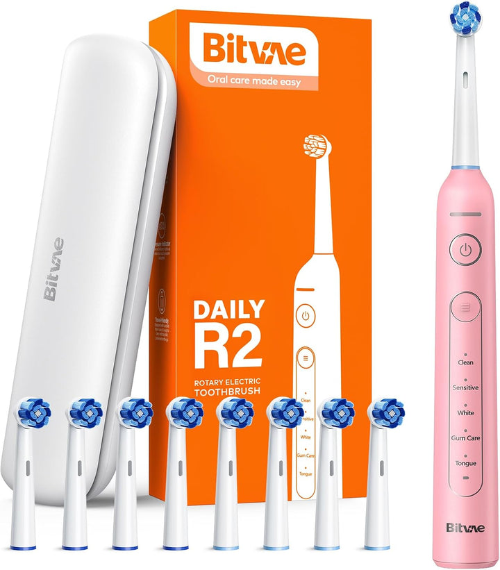 Bitvae R2 Cepillo de dientes eléctrico rotativo para adultos con 8...