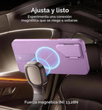 SURITCH para Samsung Galaxy S26 Plus Funda para Teléfono, Cubierta Magnética Protectora con Cubierta para Cámara y Soporte Metálico Ajustable para Galaxy S26 Plus - Taro Purple