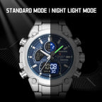 NAVIFORCE Relojes digitales multifunción, reloj analógico impermeable 3ATM para hombres, reloj de pulsera de lujo luminoso, regalo
