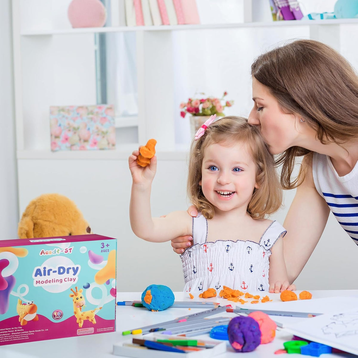 Air Dry Clay 90 Colors, Modeling Clay para Kids, DIY Magic Clay