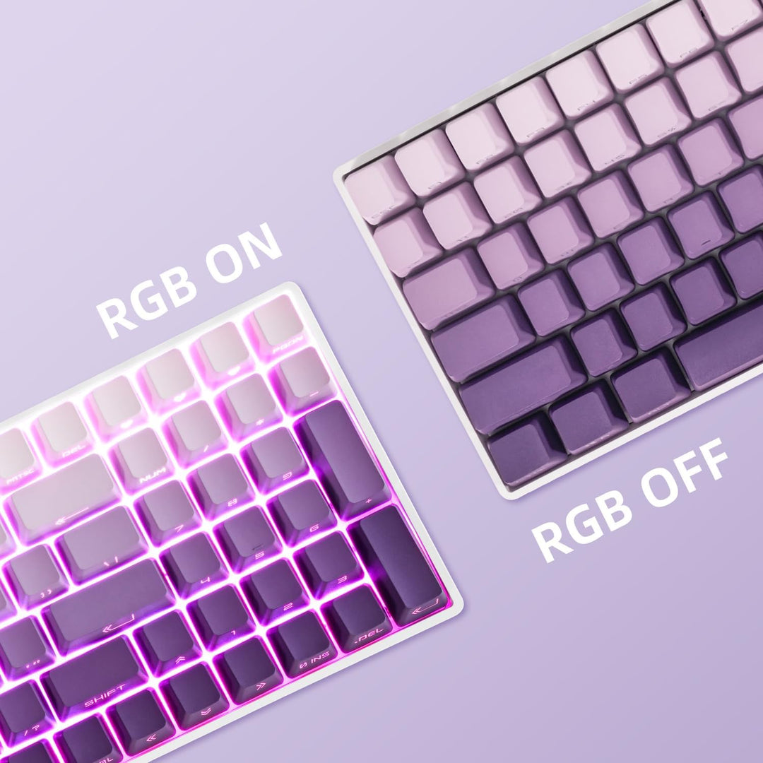 ZORNHER ZH100 Wireless Mechanical Keyboard,98% Purple Creamy Keyboa...