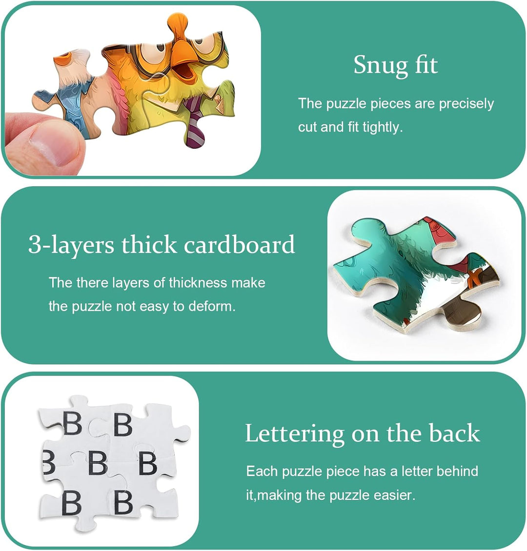 PICKFORU Funny Bird Puzzles for Adults 1000 Pieces Nature
