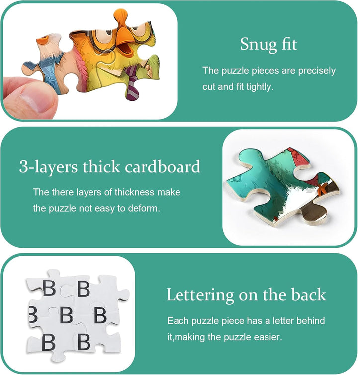 PICKFORU Funny Bird Puzzles for Adults 1000 Pieces Nature