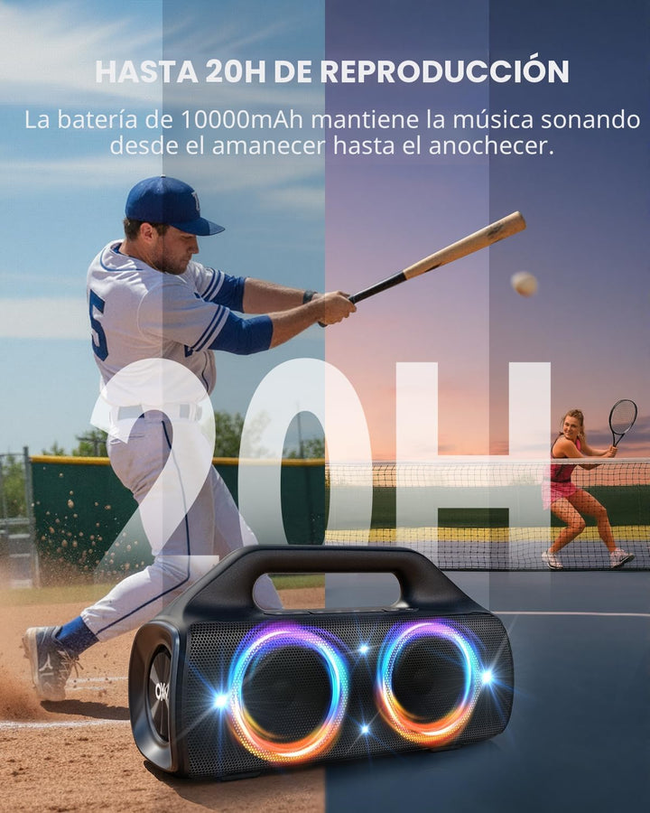 OYW Altavoz Bluetooth impermeable IPX67: 80 W (pico) Altavoces inal...