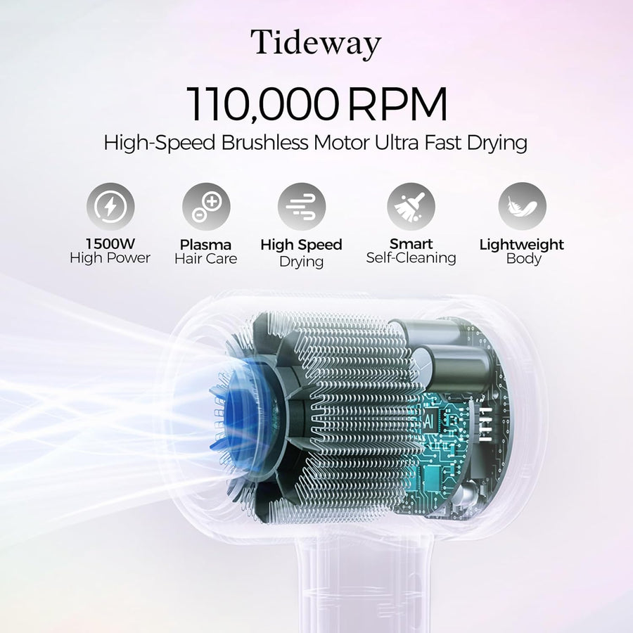 Tideway Secador de pelo profesional de alta velocidad iónico 110,00...
