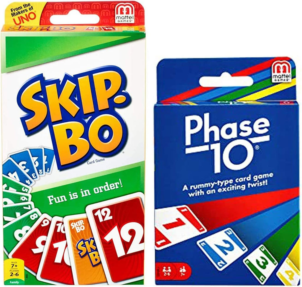 Juego de cartas Phase 10 de Mattel con juego de cartas Skip-Bo