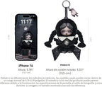 POP MART SKULLPANDA × Wednesday Plush Keychain（Classic Dress Version）