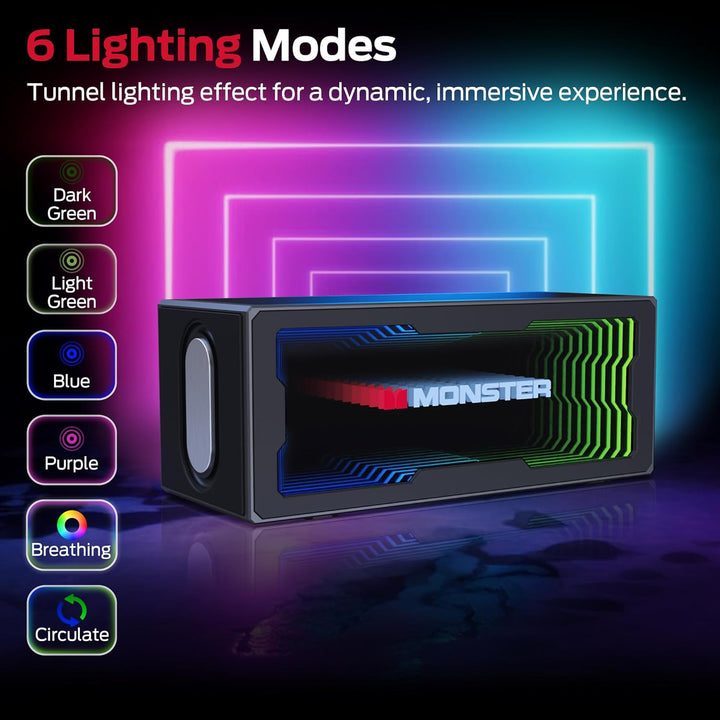 Monster Altavoz Bluetooth S280, sonido estéreo de 40 W, graves prof...