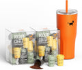 CHEERFUL GOAT Taza de viaje instantánea con forro de cerámica para café frío – Café de bolsillo especial 100% arábica, liofilizado para frescura, sin azúcar, sin aditivos, tapas dobles con tapa de