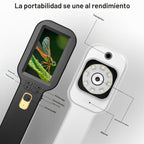 Microscopio Digital Portátil 500X, Pantalla HD IPS de 3", Ranador de Monedas y Joyas