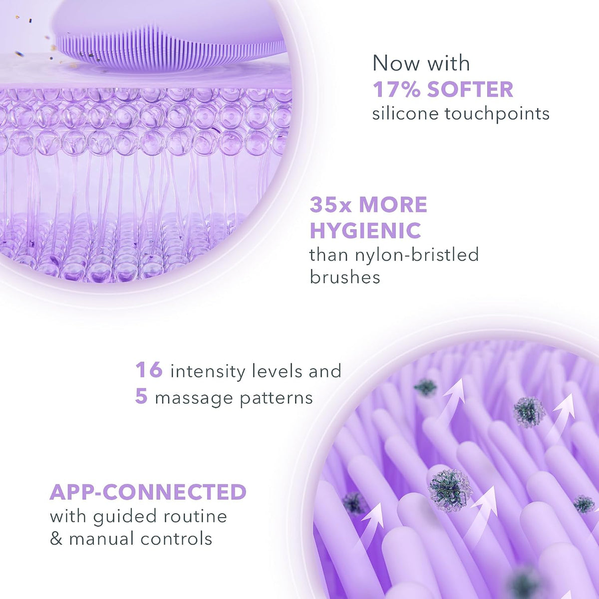 FOREO LUNA 4 Cepillo de limpieza facial - Masajeador facial reafirmante - Cuidado antienvejecimiento - Mejora la absorción - Herramientas simples para el cuidado de la piel - Piel sensible