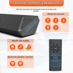 Barras de Sonido Bestisan para TV, Barra de Sonido Pequeña de 16'/50W para TV, Barra de Sonido con Profundidades de Sonido Mejoradas/DSP/Bass+/3EQ, Altavoces de Sonido Surround para TV Funciona con