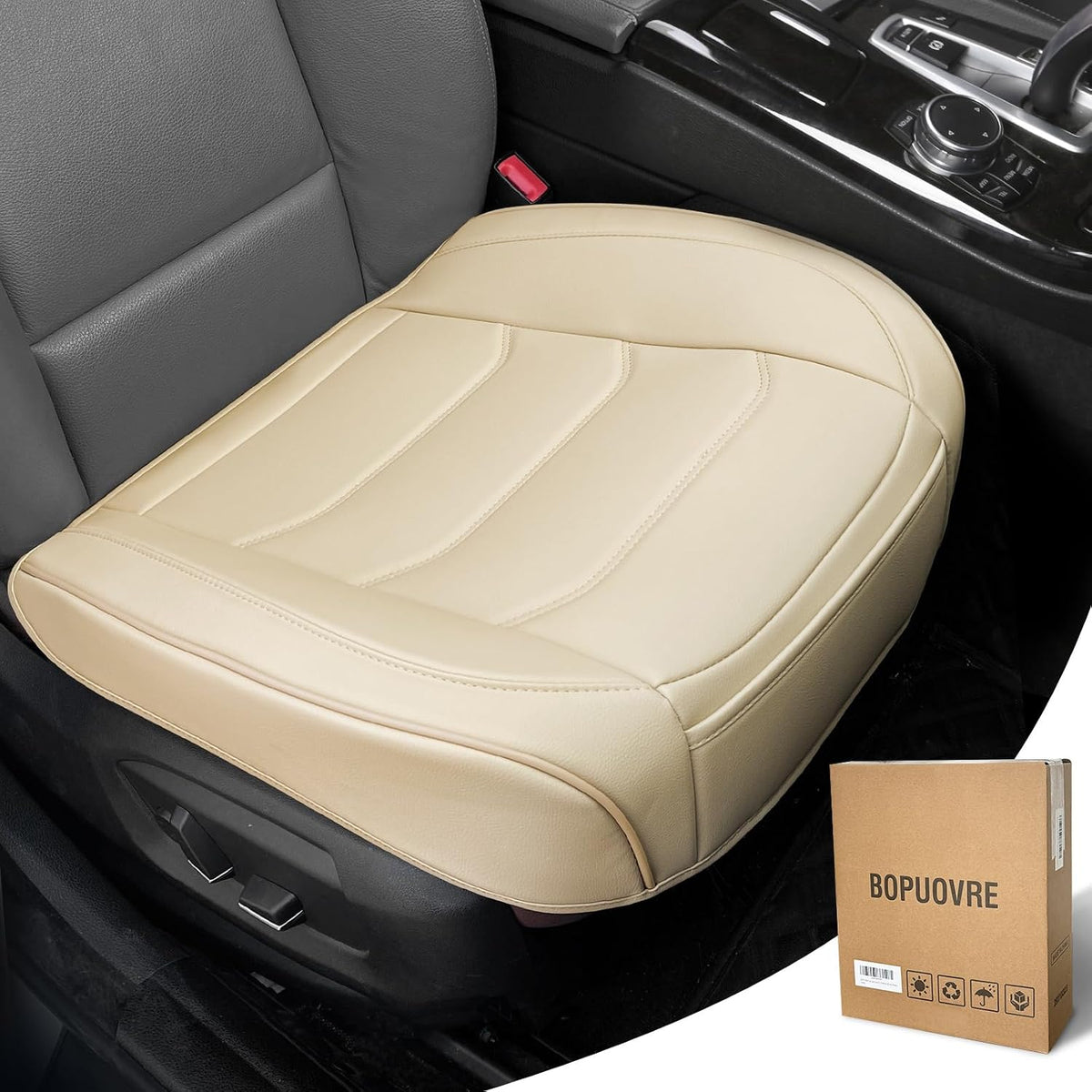 Funda de asiento de coche para piel sintética de lujo y comodidad