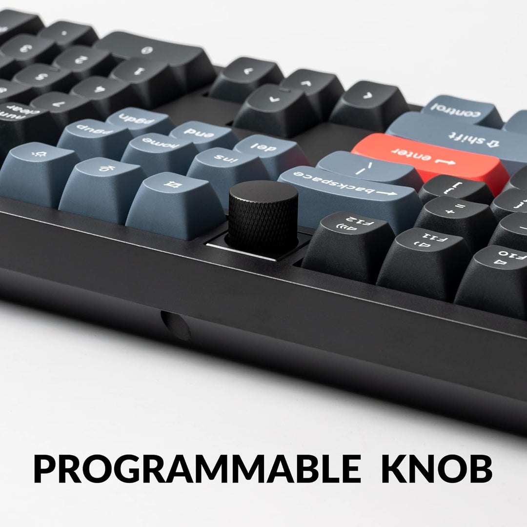 Keychron V6 Teclado mecánico con cable personalizado con perilla, d...