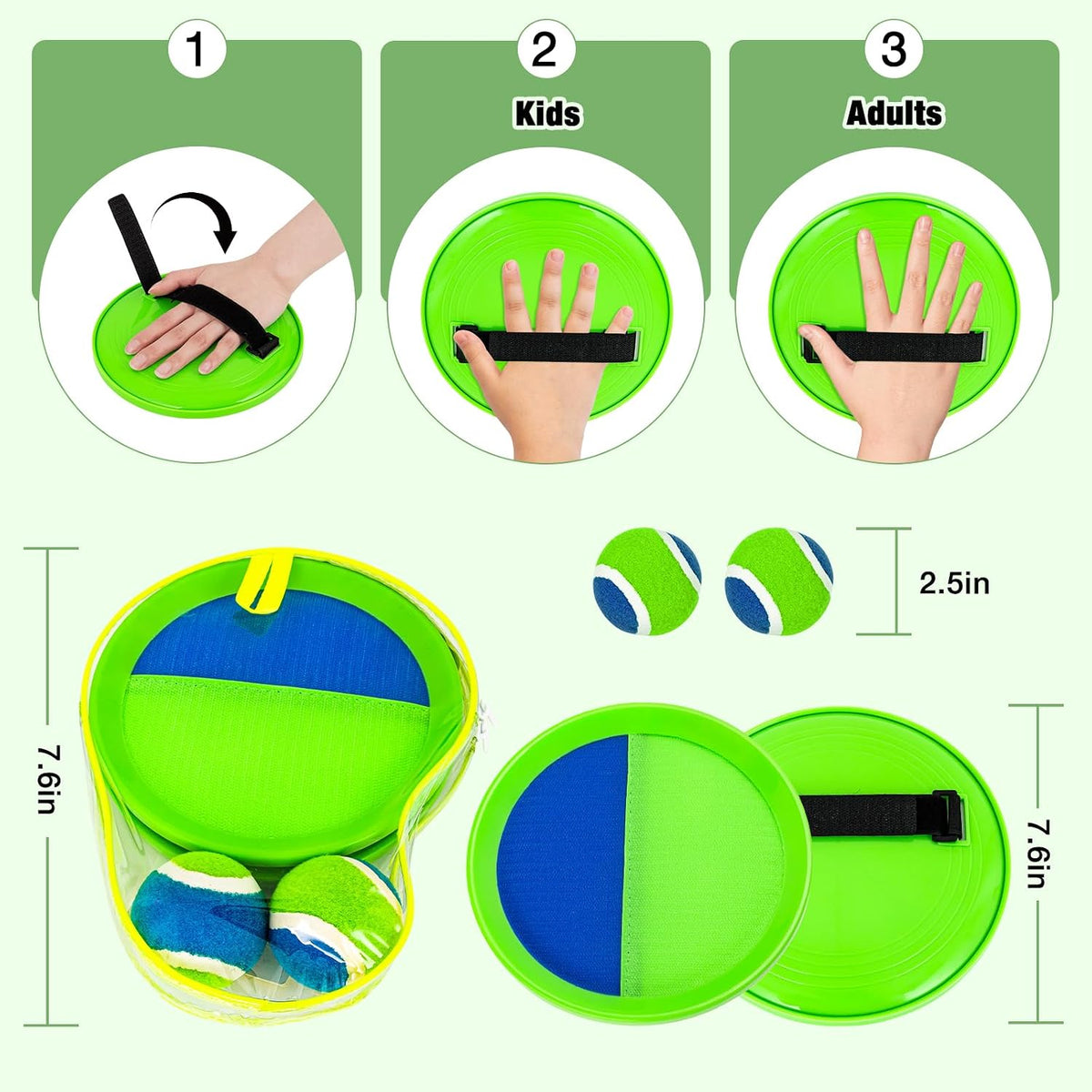 Juego de pelota adhesiva para lanzar y atrapar, juguetes al aire libre para