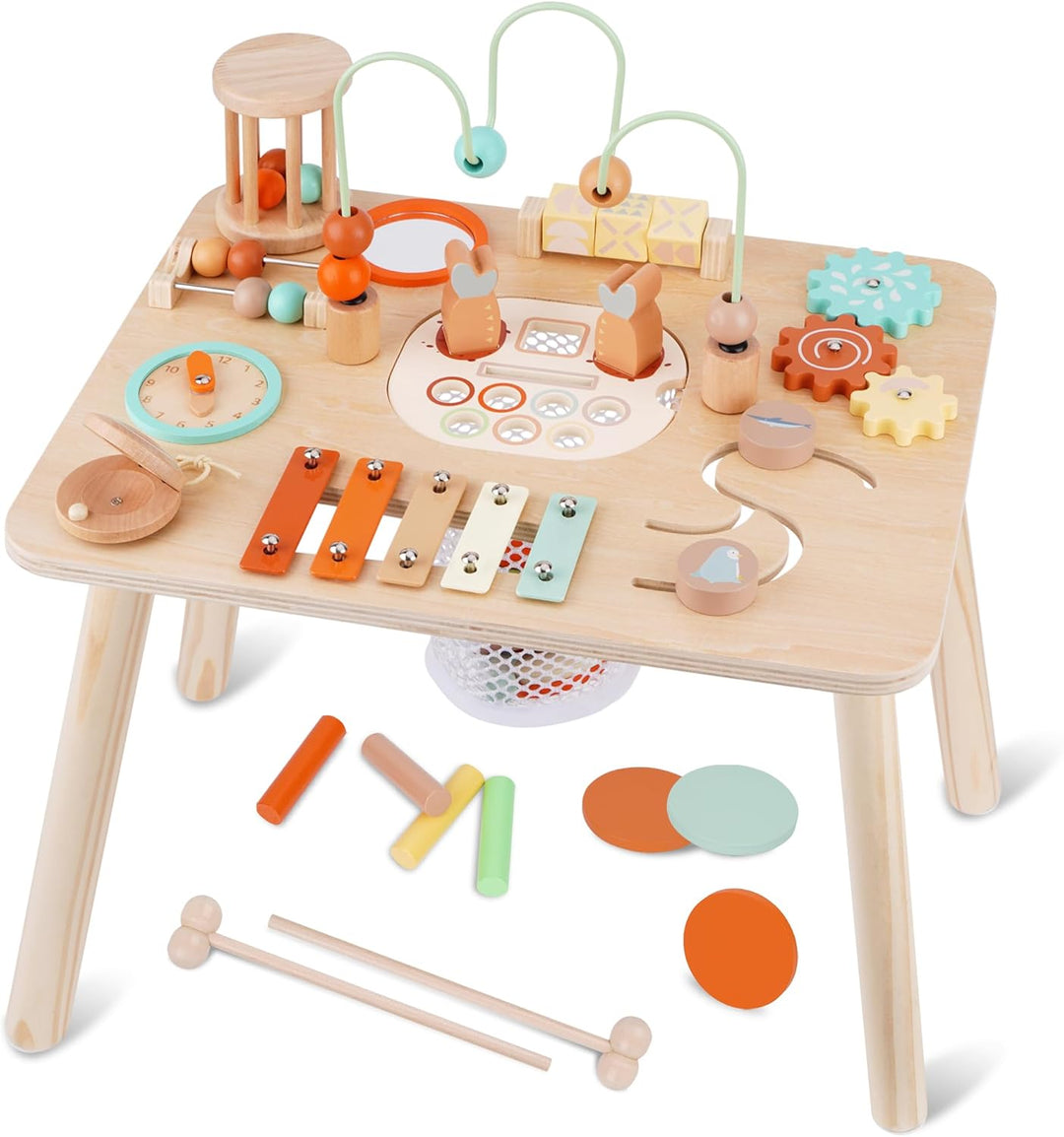 ATOYUS Mesa de actividades juguetes Montessori para niños