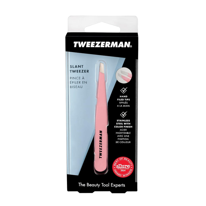 Tweezerman Exclusivas pinzas inclinadas Dusty Rose - Pinzas para de...