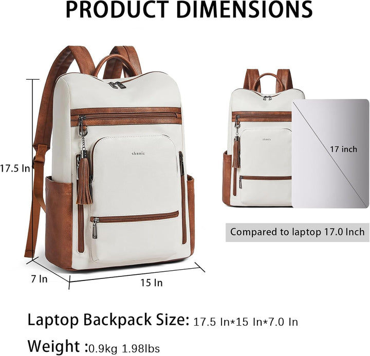 Shrrie Mochila de viaje grande mejorada para laptop con compartimen...