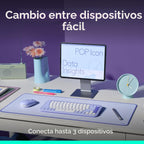 Logitech Combo POP ICON, combo de teclado y mouse Bluetooth, escrit...