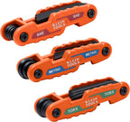 Klein Tools 70543 Juego de llaves hexagonales plegables compactas, métricas