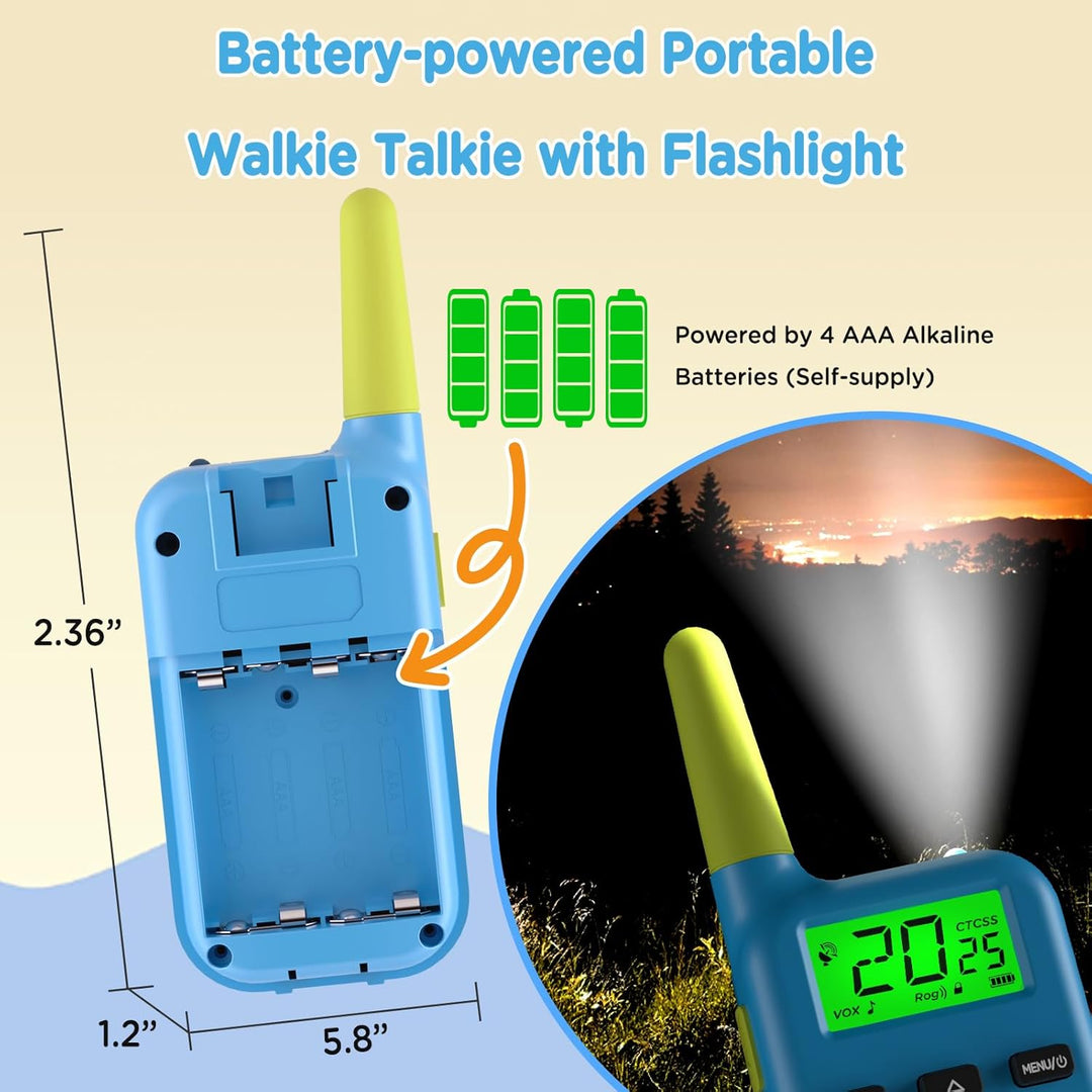 Peakeep Walkie Talkies para niños de largo alcance 3 millas, juguet...