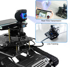 Kit de robot AI para Jetson Nano ROS programación tanque coche con navegación SLAM Lidar mapeo, transmisión de video, seguimiento inteligente, electrónica educativa robótica adultos (sin