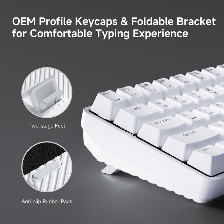 TMKB Teclado Mecánico para Juegos 60%, Interruptor Lineal Rojo, Ret...
