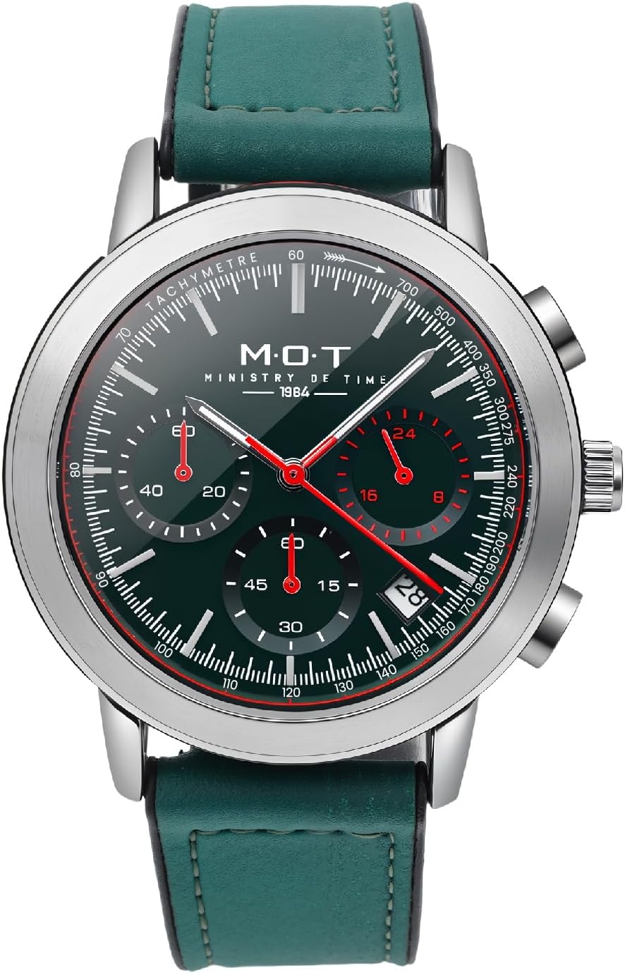 M.O.T Reloj cronómetro - 1.535 in, unisex, movimiento de cuarzo, fondo de caja inoxidable, correa magnética de mariposa, resistente al agua 3ATM - Ministry of Time